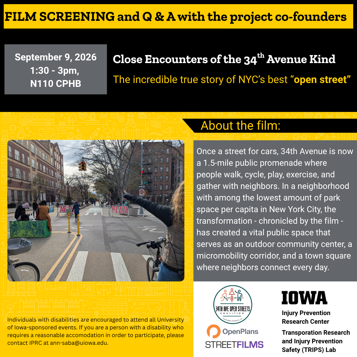 Film Screening 34th Ave Open Streets