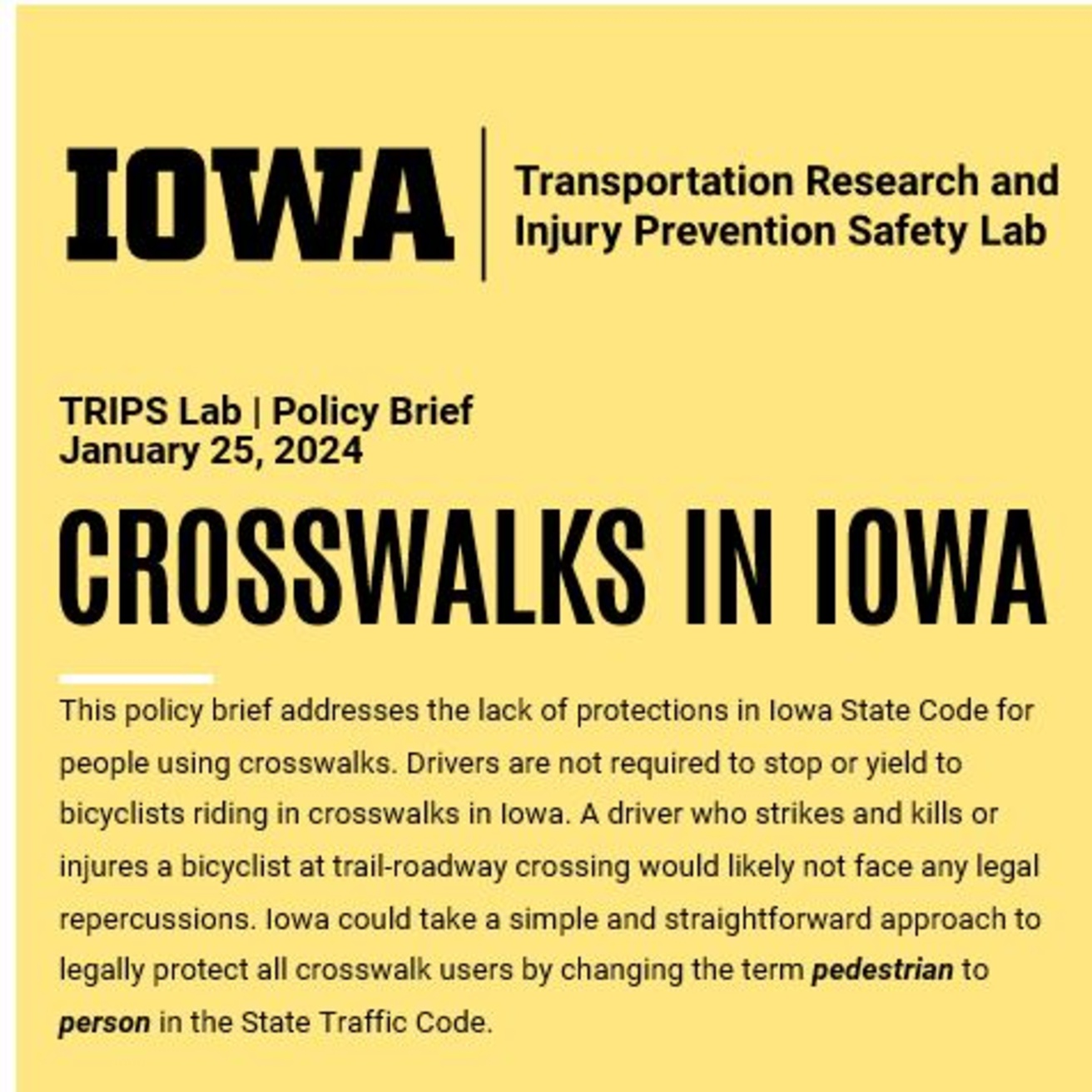 Crosswalks Policy Brief