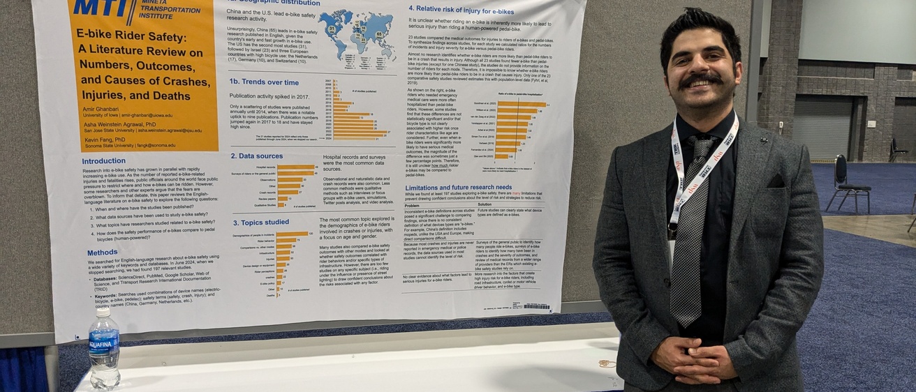 Amir Ghanbari presenting at the 2025 TRB Annual Meeting