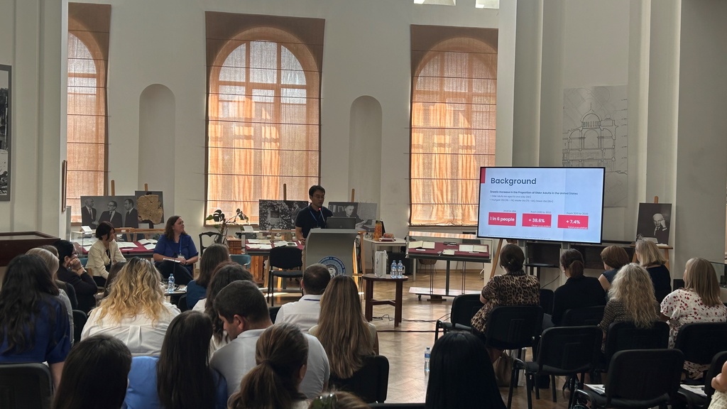 Gilsu Pae, PhD, presents during iCREATE Week in Tbilisi, Georgia