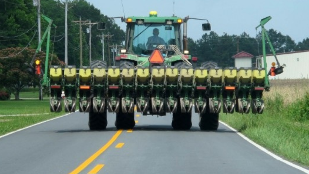 Tractor with Planter on Roadway