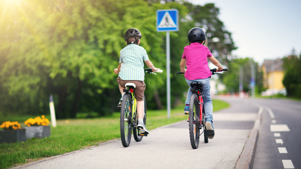 Children Bicycling