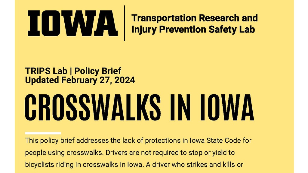 Crosswalks Policy Brief