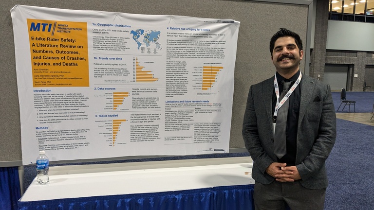 Amir Ghanbari presenting at the 2025 TRB Annual Meeting